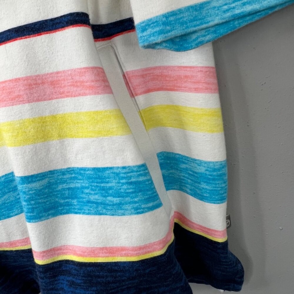 T by Talbots Half Zip Pullover Plus Size 3X Striped Multicolor Pockets Mock Neck - Picture 4 of 8